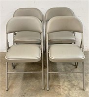 Cosco Metal Folding Chairs w/ Upholstered Seats