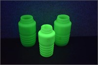 3 Jadeite UV Beehive Shakers