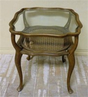 Continental Bentwood Walnut Side Table.