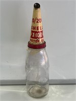 Shell X-100 Tin Top on Quart  Bottle