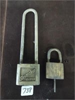 US Brass Lock & Slaymaker Brass Lock w/Keys