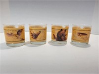 4- Avon Wildlife Cocktail Rock Glasses