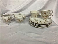 Gold Trimmed Snack Set + 4 MCM snack plates