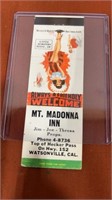 Advertising matchbook cover