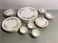 Wedgwood Devon Sprays Plates, Saucers, Teacups,