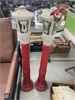 2 vintage Christmas blow molds (approx 4ft tall)
