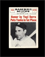 1961 Nu Card Scoops #453 Yogi Berra VG to VG-EX+