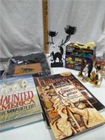 Halloween decor, 3 books