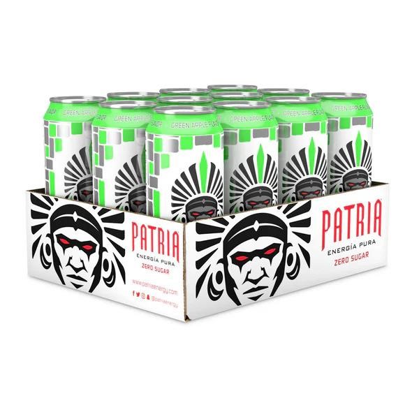 CASE OF 12 PATRIA ENERGY DRINK Green Apple