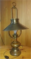 American Coop Wood & Brass Decor Lamp 30"