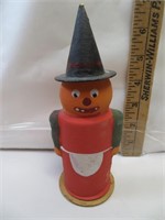 Vintage Halloween Cardboard Witch Candy Container