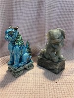 8" Foo Dogs Ceramic & Soapstone