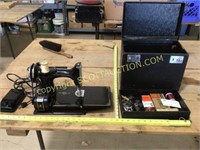 Vintage Singer portable sewing machine in