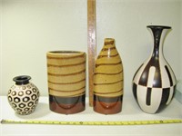 4 Assorted Vases