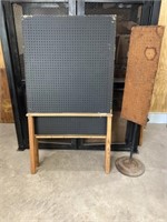 2-Double Sided Easel/Pegboards, 3-Sided Pegboard