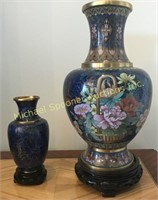 TWO CHINESE CLOISONNE VASES