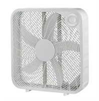 $27  Utilitech 20-in 3-Speed Indoor White Box