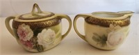 Beautiful vintage cream and sugar set