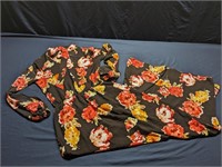 (1) Longsleeve Maxi Floral Black Sheer Dress