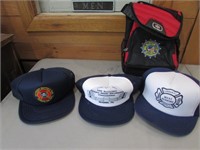 fireman ballcaps & backpack
