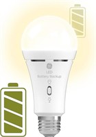 GE LED+ Backup Battery LED Light Bulbs, 8W, Rechar