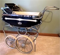 Antique Coronet Baby Doll Carriage Stroller Navy