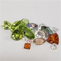 Gemstones - Peridot, Amethyst, Blue Topaz and