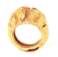 Asante Gold Chief's Ring, 14-18k 11grams