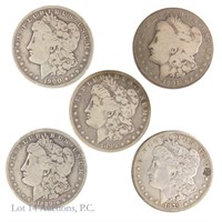 1879 - 1901 Silver Morgan Dollars (5)