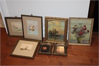 Framed Pictures incl Rhea minshall 1930, 10x13