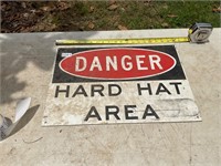 Danger Hard Hat sign- Metal