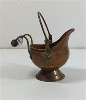 Vintage Brass Small Coal Bucket Skuttle Shuttle