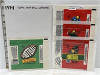 Topps football card wrappers