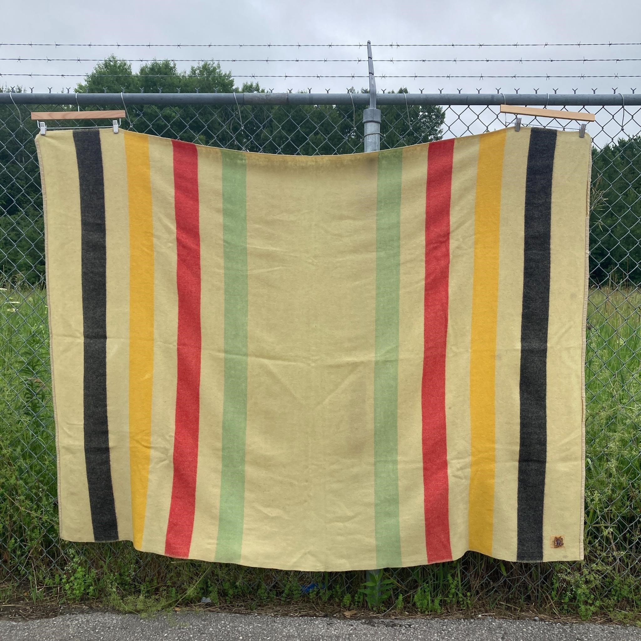 Vintage Ayers Canadian Wool Blanket - HBC Colours
