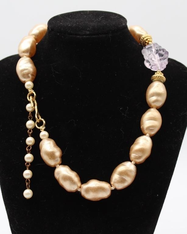 Chunky Vintage Freshwater Pearl like Necklace