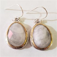 $240 Silver Moonstone Earrings
