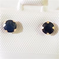 $160 10K  Sapphire(0.7ct) Earrings