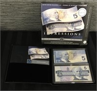 Canadian Dual $5 Banknote Collectors Set