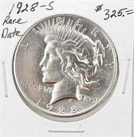 1928-S Silver Peace Dollar Coin BU