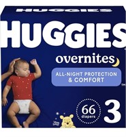 Huggies Overnites Diapers, Size 3