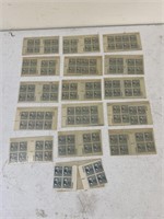 1938 James Buchanan 15 Cent Stamp Plate Block Lot