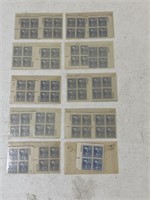 1938 James Polk 11 Cent Stamp Plate Block Lot