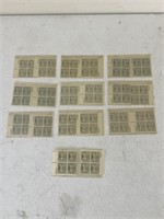 1938 Martin Van Buren 8 Cent Stamp Plate Block Lot