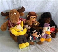 8pc Harley Dog, Monkeys, Disney Stuffed Animals