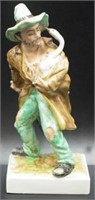 Irish porcelain figure ''the goose thief''