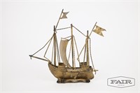Brass Ship Sculpture