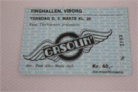 Billet Til Gasolin i ting hallen Viborg