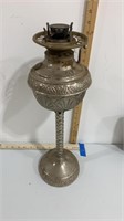 New Aurcma 18” silver oil lamp dirt not rust