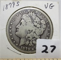 1879-S Morgan silver dollar
