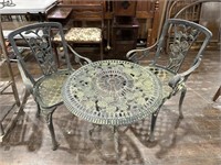 IRON PATIO TABLE AND CHAIRS